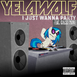 Size: 800x800 | Tagged: safe, artist:adrianimpalamata, dj pon-3, vinyl scratch, pony, unicorn, gucci mane, yelawolf