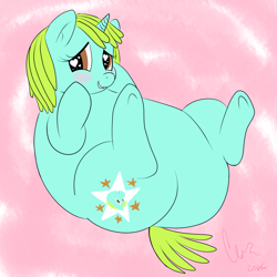 Size: 3000x3000 | Tagged: safe, artist:pinkiepiegasm, whoa nelly, pony, unicorn, canterlot boutique, adorafatty, blushing, cute, fat, female, hooves on cheeks, mare, smiling, solo, whoa nellybetes, wingding eyes