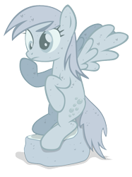 Size: 597x800 | Tagged: safe, artist:stinkehund, derpy hooves, pegasus, pony, female, mare, simple background, solo, statue, svg, transparent background, vector