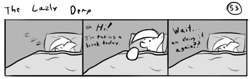 Size: 802x253 | Tagged: safe, artist:tetrapony, derpy hooves, pegasus, pony, comic:the daily derp, bed, comic, female, mare, monochrome, sleeping, solo, the lazly derp, zzz