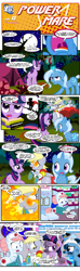 Size: 1200x4065 | Tagged: safe, artist:pixelkitties, derpy hooves, nurse redheart, trixie, twilight sparkle, centipede, earth pony, pegasus, pony, unicorn, book, camping, clothes, comic, costume, female, fire, injured, lesbian, mare, night, shipping, superhero, tent, twixie