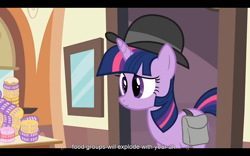 Size: 1024x640 | Tagged: safe, screencap, twilight sparkle, pony, unicorn, mmmystery on the friendship express, female, horn, mare, youtube caption