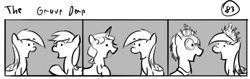 Size: 802x253 | Tagged: safe, artist:tetrapony, derpy hooves, pegasus, pony, comic:the daily derp, comic, female, mare, the group derp