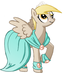 Size: 457x490 | Tagged: safe, artist:deathdog3000, derpy hooves, pegasus, pony, clothes, dress, female, mare, simple background, solo, transparent background