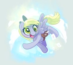 Size: 900x800 | Tagged: safe, artist:mazzlebee, derpy hooves, pegasus, pony, female, mail, mare, solo