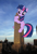 Size: 1006x1500 | Tagged: safe, twilight sparkle, pony, empire state building, giant pony, giantess, highrise ponies, irl, king kong, macro, new york, photo, ponies in real life, vector
