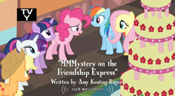 Size: 636x352 | Tagged: safe, derpibooru import, screencap, applejack, fluttershy, pinkie pie, rainbow dash, rarity, twilight sparkle, earth pony, pegasus, pony, unicorn, mmmystery on the friendship express, tv rating, youtube caption