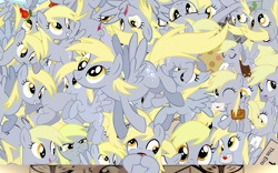 Size: 2560x1600 | Tagged: safe, derpy hooves, pony, so much pony, unstoppable force of derp, vector, wallpaper