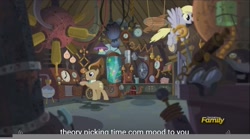 Size: 1279x713 | Tagged: safe, screencap, derpy hooves, doctor whooves, pony, slice of life (episode), male, meme, stallion, youtube caption