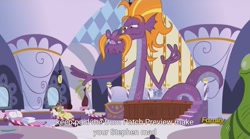 Size: 1279x712 | Tagged: safe, screencap, matilda, steven magnet, donkey, sea serpent, slice of life (episode), fabulous, meme, youtube caption