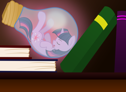 Size: 6000x4400 | Tagged: safe, artist:csillaghullo, artist:thattagen, twilight sparkle, unicorn twilight, pony, unicorn, absurd resolution, book, bulb, lightbulb, micro, sleeping, tiny, tiny ponies, vector