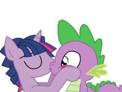 Size: 1024x768 | Tagged: safe, artist:ripped-ntripps, dusk shine, spike, twilight sparkle, dragon, and then spike was gay, duskspike, gay, half r63 shipping, kissing, male, rule 63, shike, shipping, spike gets all the stallions, twispike