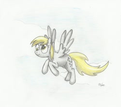 Size: 2382x2109 | Tagged: safe, artist:sakaerion, derpy hooves, pegasus, pony, female, high res, mare, solo, traditional art