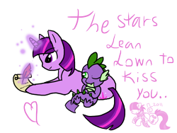 Size: 1600x1200 | Tagged: safe, artist:cosmic-rust, spike, twilight sparkle, dragon, female, male, shipping, straight, twispike