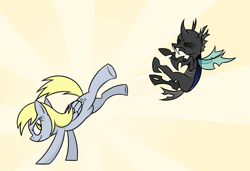 Size: 1655x1132 | Tagged: safe, artist:helhoof, derpy hooves, changeling, pegasus, pony, female, mare