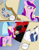 Size: 900x1150 | Tagged: safe, artist:kunoichipikachu, princess cadance, shining armor, alicorn, pony, unicorn, bed, bread, comic, eaten, imminent vore, micro, shining abuse