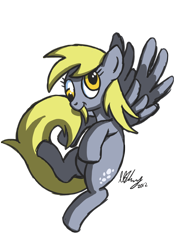 Size: 1748x2480 | Tagged: safe, artist:projectzuel, derpy hooves, pegasus, pony, female, mare, nom, solo