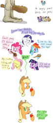 Size: 827x1920 | Tagged: safe, artist:horsejokes, applejack, fluttershy, pinkie pie, rainbow dash, rarity, twilight sparkle, twilight sparkle (alicorn), alicorn, earth pony, pegasus, pony, unicorn, comic, dialogue, female, fight, macro, mane six, mare