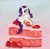 Size: 2010x1962 | Tagged: safe, artist:sadoch, rarity, pony, unicorn, cake, food, micro, noisemaker, solo, strawberries, strawberry cake