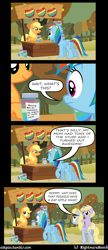 Size: 1600x3690 | Tagged: safe, artist:nightmaremoons, applejack, derpy hooves, dinky hooves, rainbow dash, earth pony, pegasus, pony, ask pun, comic, female, mare, ponies riding ponies, riding, scrunchy face, tumblr, zap apple jam