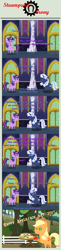 Size: 1205x4946 | Tagged: safe, artist:steampunk-brony, applejack, twilight sparkle, twilight sparkle (alicorn), oc, oc:silverlay, alicorn, earth pony, pony, unicorn, apple, apple orchard, apple pie, applejack day, blubberlay, cake, chubberlay, chubby, comic, cupcake, fat, female, food, mare, need to go on a diet, need to lose weight, one eye closed, orchad, pie, pointy ponies, rainbow cupcake, silverlard, smiling, smirk, weight gain, wink, zap apple cake, zap apple cupcake