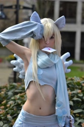 Size: 3072x4608 | Tagged: safe, artist:naki-taichou, artist:psychonautz, artist:yamatanokaguya, derpy hooves, human, belly button, cosplay, irl, irl human, midriff, photo, solo