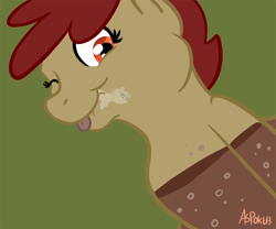 Size: 700x583 | Tagged: safe, artist:chubbyjam, oc, oc only, oc:coke pony, food pony, original species, comic, fetish, mentos, mentos and diet coke, micro, single panel, tongue out, vore