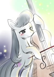 Size: 502x710 | Tagged: safe, artist:freedomthai, octavia melody, earth pony, pony, cello, female, mare, musical instrument, solo