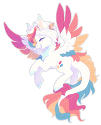 Size: 1117x1384 | Tagged: safe, artist:shady-bush, oc, oc:glee, pegasus, pony, colored wings, female, mare, multicolored wings, simple background, solo, transparent background, wings