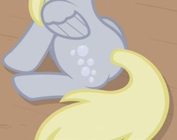 Size: 940x748 | Tagged: safe, screencap, derpy hooves, pegasus, pony, the last roundup, cropped, female, mare, plot, sitting, solo