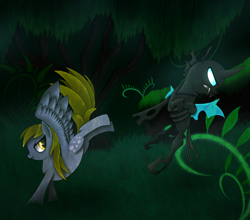 Size: 2500x2200 | Tagged: safe, artist:tzolkine, derpy hooves, changeling, pegasus, pony, female, high res, mare