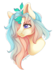 Size: 938x1246 | Tagged: safe, artist:shady-bush, oc, oc only, oc:sea breeze, pony, bust, female, mare, portrait, simple background, solo, transparent background