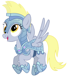 Size: 600x667 | Tagged: safe, artist:blanishna, derpy hooves, pegasus, pony, armor, female, mare