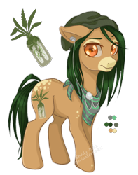 Size: 708x900 | Tagged: safe, artist:shady-bush, oc, oc:chill vibes, earth pony, pony, female, mare, simple background, solo, transparent background