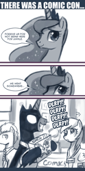 Size: 500x1006 | Tagged: safe, artist:johnjoseco, derpy hooves, princess luna, alicorn, pony, ask, ask princess molestia, batmare, comic, san diego comic con, tumblr