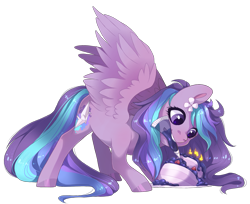 Size: 1549x1262 | Tagged: safe, artist:shady-bush, oc, oc:sayuri, pegasus, pony, cake, female, food, icing bag, mare, mouth hold, simple background, solo, transparent background