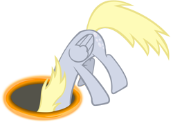 Size: 5040x3600 | Tagged: safe, artist:boneswolbach, derpy hooves, pegasus, pony, female, mare, portal, simple background, transparent background, vector