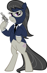 Size: 1370x2106 | Tagged: safe, artist:artist-apprentice587, pony, bipedal, gun, revolver, solo, spy, team fortress 2