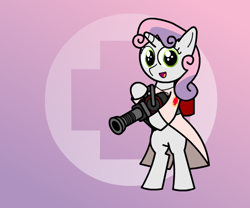 Size: 600x500 | Tagged: safe, artist:2-3-ryan-5, sweetie belle, pony, unicorn, female, filly, medic, team fortress 2, white coat