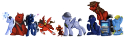 Size: 900x268 | Tagged: safe, artist:clockworknightmare, artist:rets, pony, demoman, dispenser, engineer, heavy, medic, ponified, pyro, scout, sniper, soldier, spy, team fortress 2