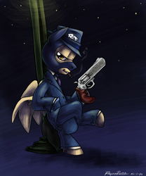 Size: 1000x1200 | Tagged: safe, artist:reynaruina, ambassador, ponified, smoking, solo, spy, team fortress 2