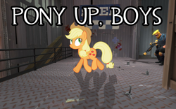 Size: 1440x900 | Tagged: safe, derpibooru import, applejack, earth pony, pony, engineer, female, mare, mvm, team fortress 2