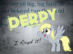 Size: 1600x1200 | Tagged: safe, artist:skeptic-mousey, derpy hooves, pegasus, pony, comic con, female, mare, poster, san diego comic con, sdcc 2012, typography, yay