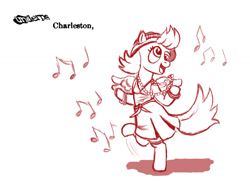 Size: 900x675 | Tagged: safe, artist:aa, derpy hooves, pony, bipedal, captcha, charleston, dancing, flapper, solo