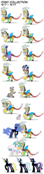 Size: 900x3600 | Tagged: safe, artist:mixermike622, bon bon, derpy hooves, discord, lyra heartstrings, nightmare moon, princess celestia, sweetie belle, sweetie drops, zecora, alicorn, draconequus, pegasus, pony, unicorn, zebra, alicornified, applejack's hat, bonicorn, clothes, cowboy hat, crossdressing, derpicorn, female, filly, fishnet stockings, hat, lyracorn, male, mare, nightmare bonbon, nightmare derpy, nightmare lyra, nightmarified, race swap, raised hoof, saloon dress