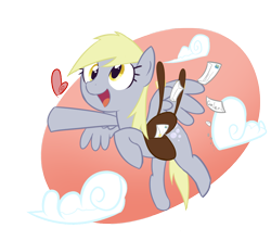 Size: 900x800 | Tagged: safe, artist:thegalen, artist:wasd999, derpy hooves, pegasus, pony, female, flying, mail, mare, solo