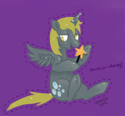 Size: 1475x1363 | Tagged: safe, artist:1eg, derpy hooves, alicorn, pony, alicornified, derpicorn, race swap, wand