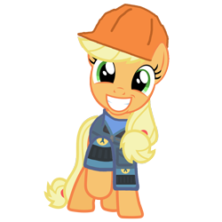 Size: 1000x1000 | Tagged: safe, derpibooru import, applejack, earth pony, pony, crossover, engiejack, engineer, solo, team fortress 2