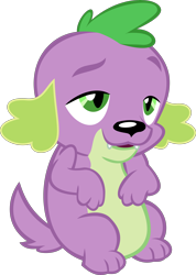 Size: 3552x4987 | Tagged: safe, alternate version, artist:red4567, spike, spike the regular dog, dog, equestria girls, movie magic, spoiler:eqg specials, belly, chubby, fat, fat spike, missing accessory, simple background, solo, transparent background, vector