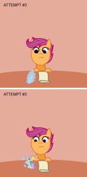 Size: 600x1210 | Tagged: safe, derpibooru import, rainbow dash, scootaloo, changeling, pegasus, pony, g3, g3.5, horror